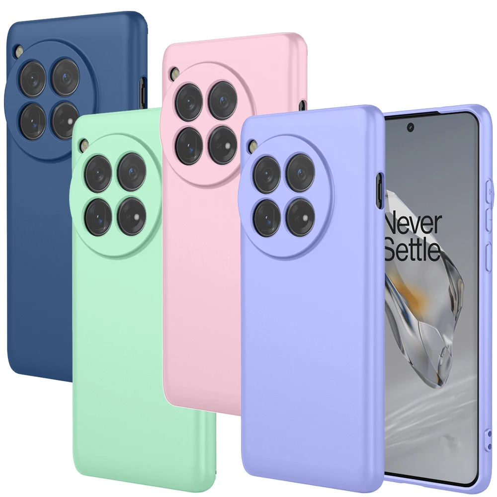 

For OnePlus 12 5G Frosted TPU Case With MicroFiber Lining,Liquid Silicone Matting TPU Case For Oneplus 12R 11 11R