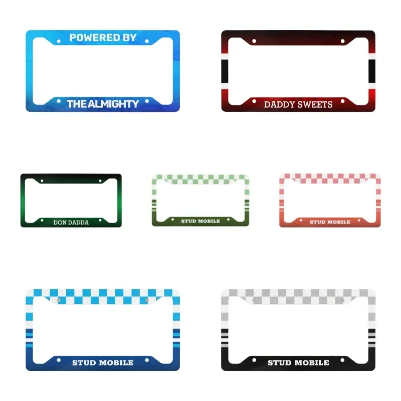 American regulations, cool speed, customized license plate frame, personalized license plate cover, design with text