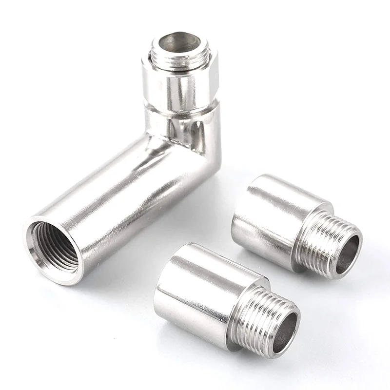 4PCS 38mm Oxygen Sensor Expander M18X1.5 Angled O2 Spacer Adapter for Car Exhaust Catalytic Converter