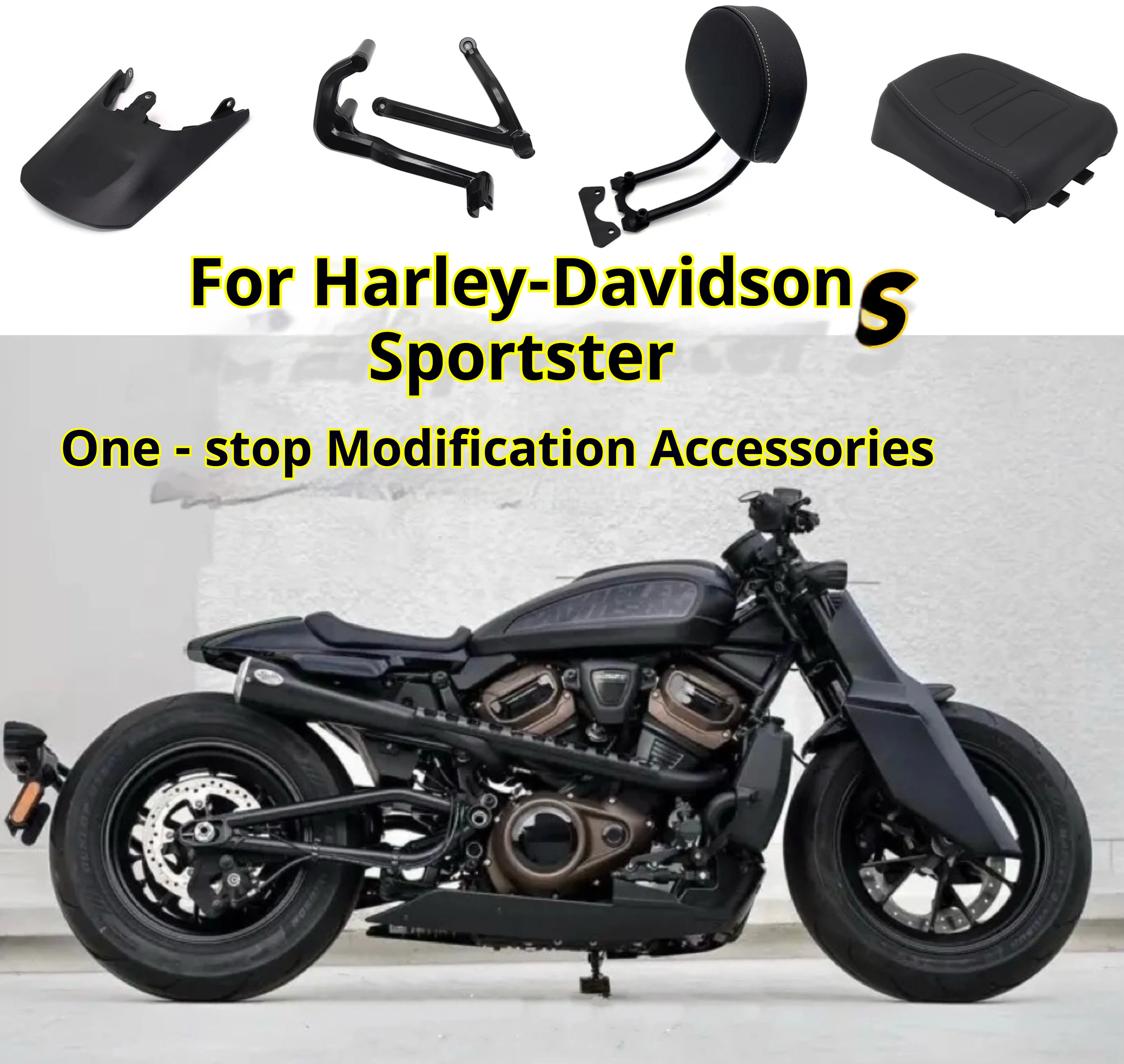 Aftermarket Mod Accessories for 21 Harley Sportster S, Backrest Footpegs Fairing Fender Shock Timing Cylinder Head Decor Covers1