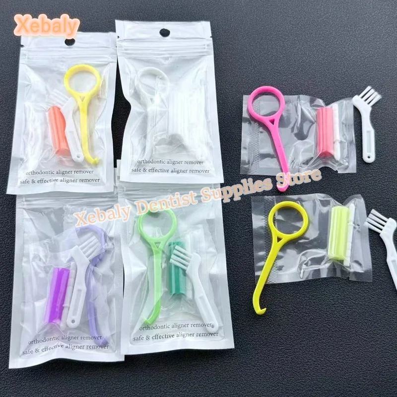 

Набор из 40 разноцветных силиконовых приспособлений для снятия элайнеров и брекетов, инструмент для снятия зубных протезов