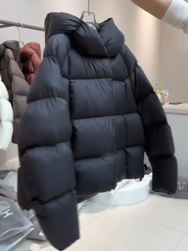 Ele ort Bla Piumino da donna Jaet Winter 2025 New Sle Premium Pane Coat Thiened Fibra di poliestere Bianco Du down