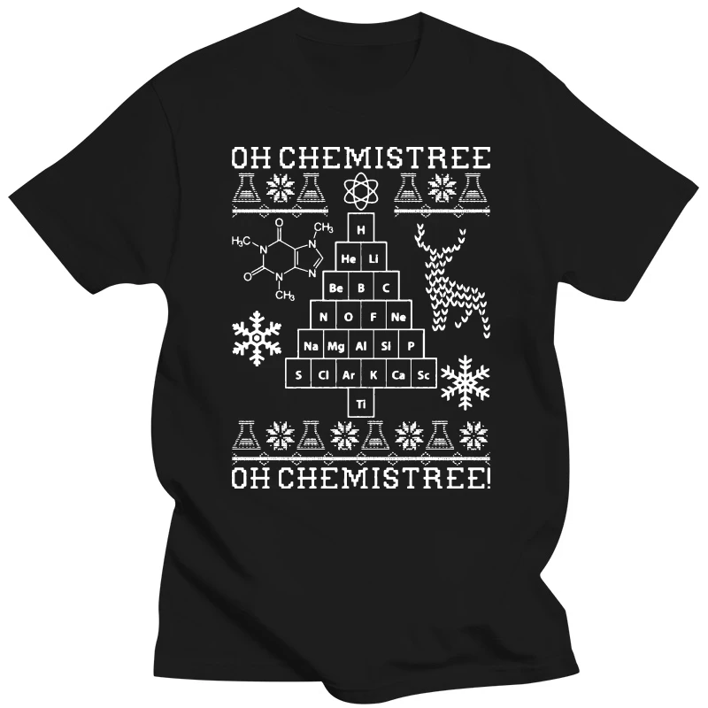 2019 New Short Sleeve Casual Oh Chemistree Oh Chemistree! Ugly Christmas Chemistry T-Shirt Funny Clothing T Shirts