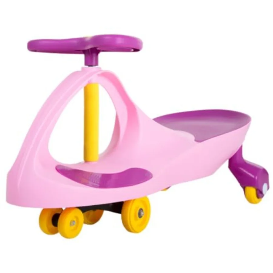 

Wiggle Car Ride On Toy – No Batteries, Gears or Pedals – Twist, Swivel, Go – Outdoor Ride Ons for Kids 3 Years and Up, Large, Pink