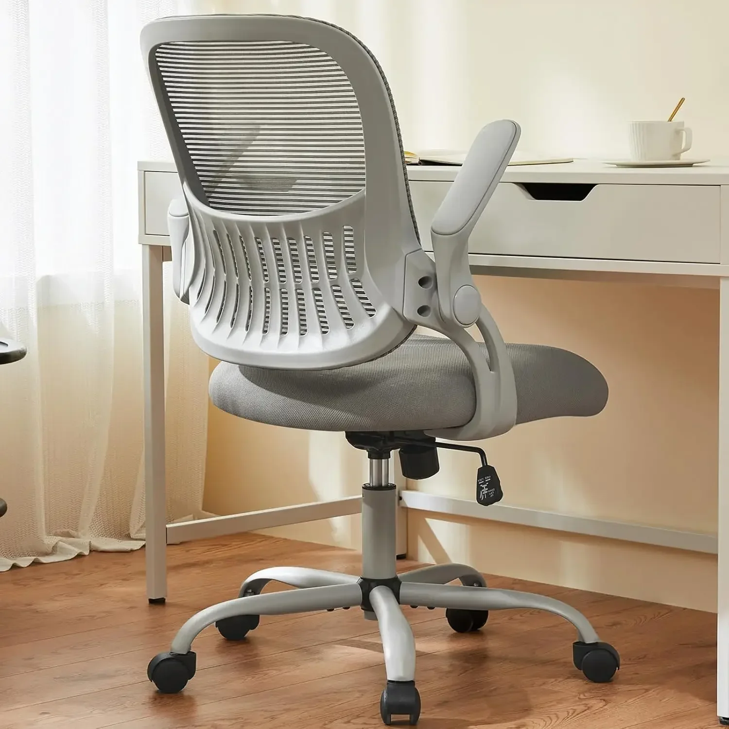 Office Computer Desk Chair, Ergonomic Mid-Back Mesh Rolling Work Swivel Task Chairs with Wheels