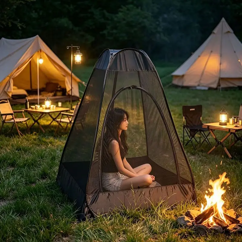 Automatic Pop Up Meditation Tent Instant Portable Folding Mosquito Net for Outdoor Patio Courtyard Single Person Anti Mosquito