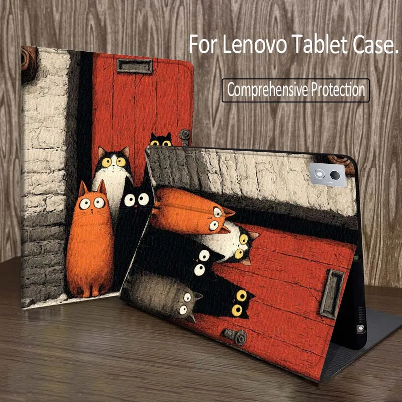 

Cartoon Five Cats Group For Legion Xiaoxin Pad P12 Pro Y900 GT 2023 2025 12.1 12.7 14.5 inch Tablet Case