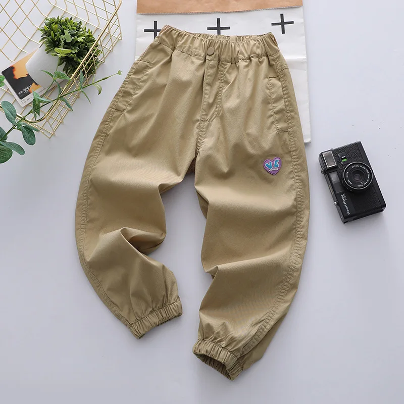 IYEAL 2023 Spring/Summer New Girls' Thin Casual Sports Pants Elastic Cotton Quick Drying Thin Pants