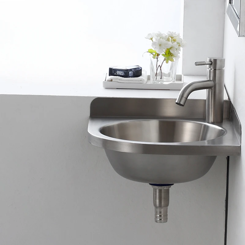 

Stainless steel corner , small bathroom mini triangle , wall-mounted washbasin