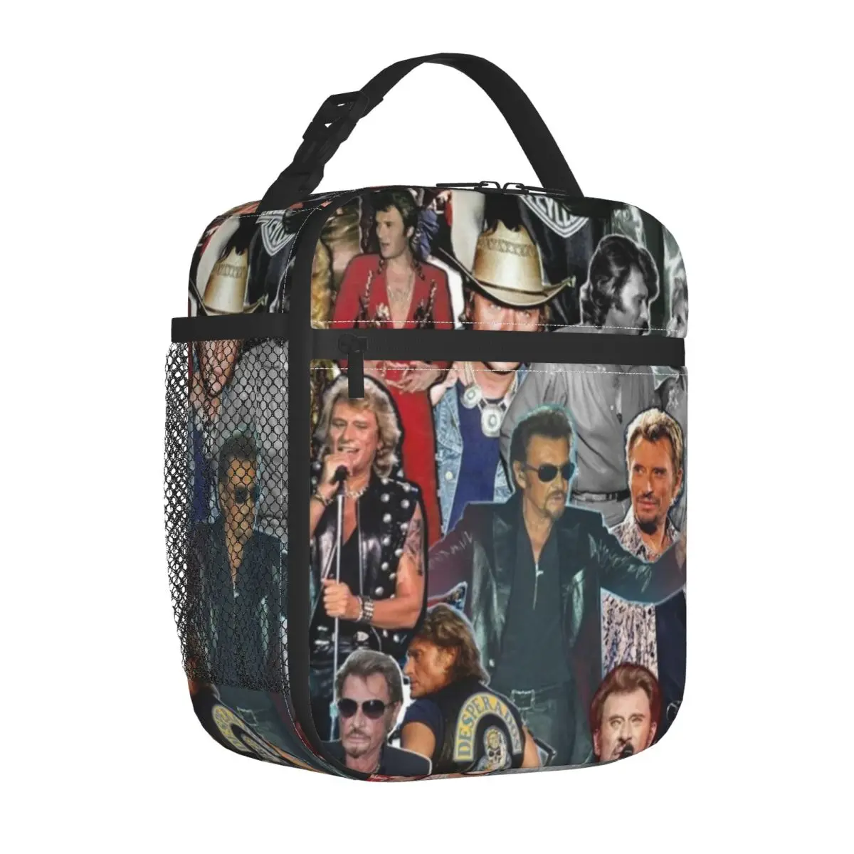 

Johnny Hallyday French Singer Insulated Lunch Bags Cooler Bag Lunch Container Portable Lunch Box Tote Men Women Beach Travel