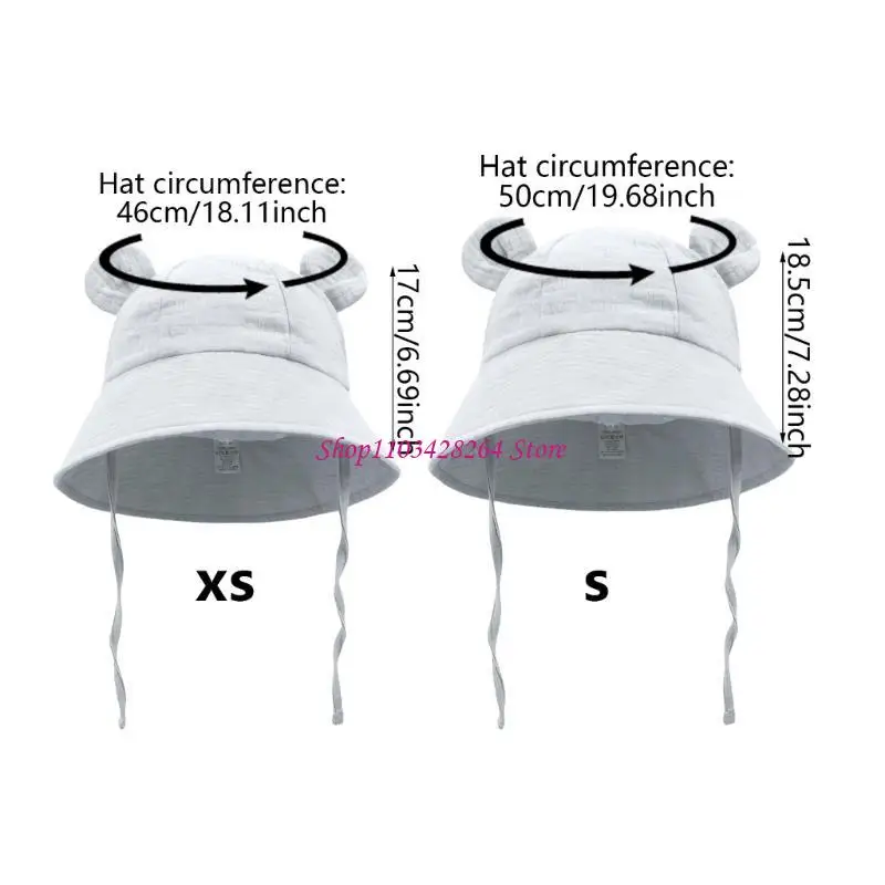 قبعة دلو جميلة للأطفال من القطن المريحة، قبعات للسفر على الشاطئ، قبعات للرضع للأنشطة اليومية في الهواء الطلق