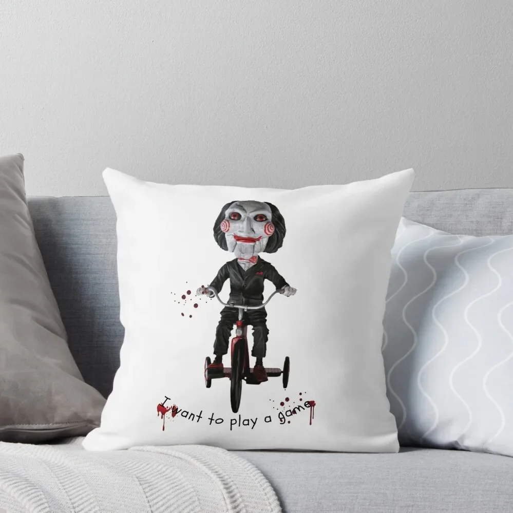 SAW - Jigsaw - I want to play a game Throw Pillow Cushion Child Decorative Cushion Cover