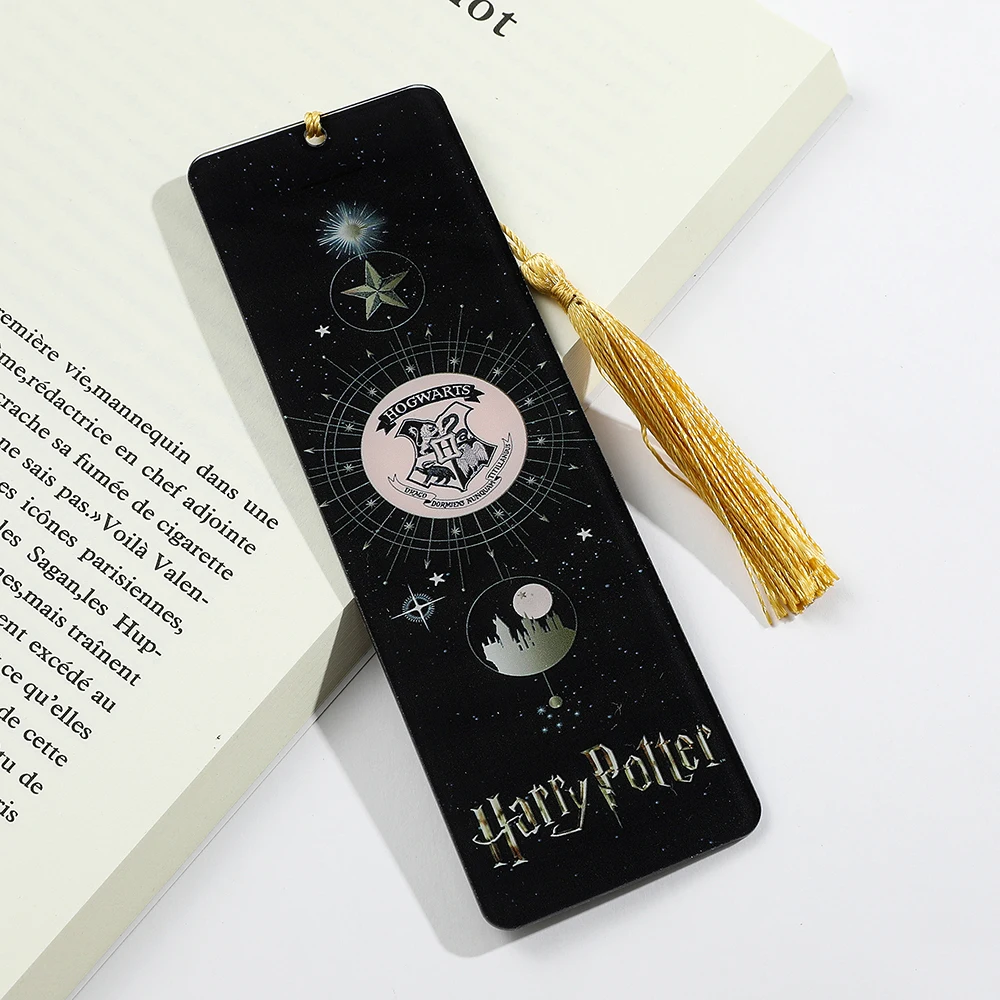 Harry Potter Acrylic Bookmark Hogwarts House Crests Magic Novel Fan Book Accessory Collection Merch Stuff for Hogwarts Fan