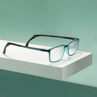 Gafas TR90 ligeras para hombre, montura de gafas deportivas rectangulares con borde completo y soporte antideslizante para lentes graduadas