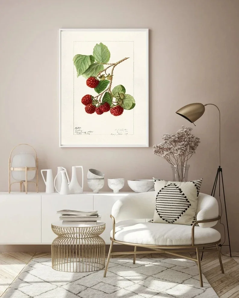 Fruit Market Cherry Lemon Avocado Banana Wall Art Aesthetics Print Canvas Painting Posters for Living Room Modern Home Decor
