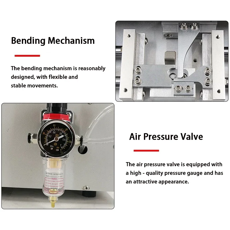 

Automatic Pneumatic Metal Wire Bending Machine U-shaped Semi-circular Arc Loop Maker