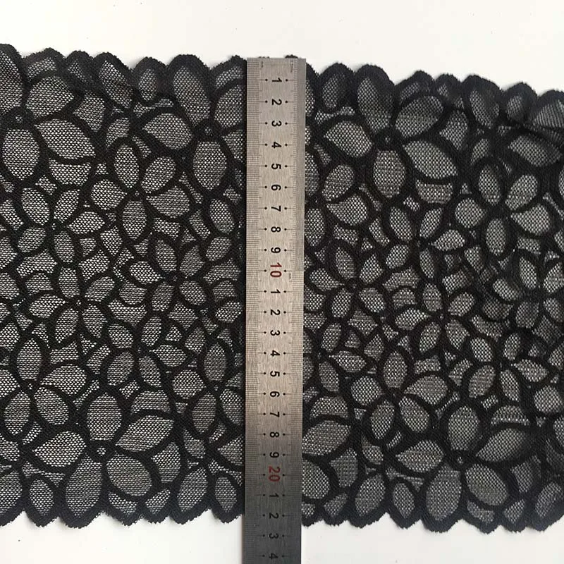 2meters Black Elastic Stretch Lace Trim For Lingerie Sewing Craft DIY Apparel Fabric Lace Garment Accessory