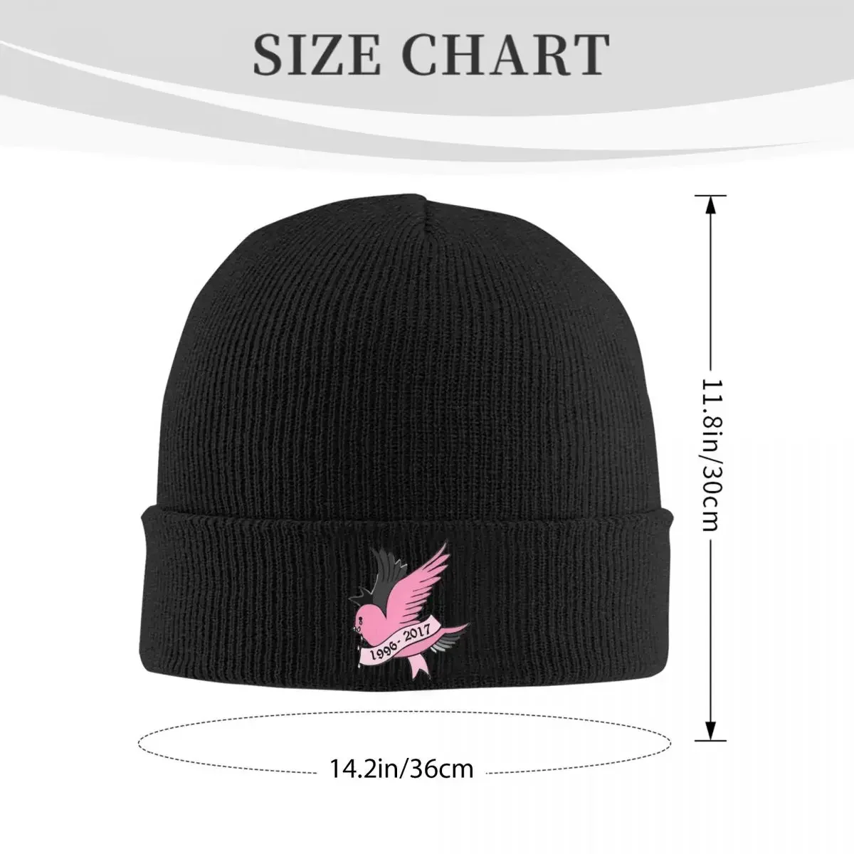 Lil Peep Crybaby Knitted Hat Women's Men's Beanies Autumn Winter Hat Pink 1996 - 2017 Crochet Cap