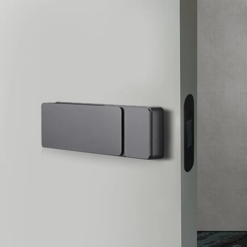 Imagem -06 - Cobre Puro Interior Door Lock Todo o Cobre Handle Quarto Sucção Magnética Quiet Silent Minimalista