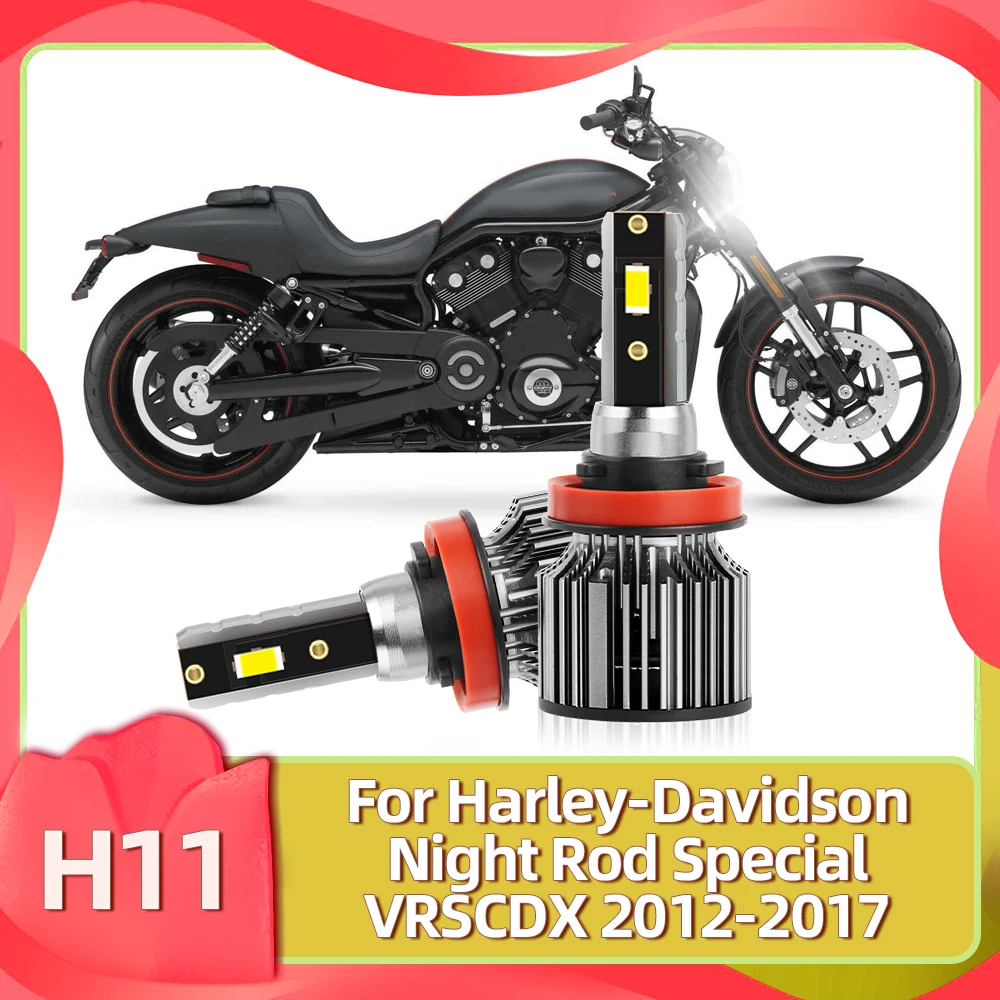 LED Motorcycle Headlight Bulbs 7500LM For Harley-Davidson Night Rod Special VRSCDX 2012 2013 2014 2015 2016 2017 Moto 12V Lamps