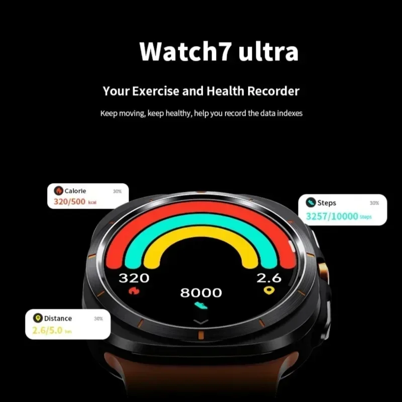 2025 Watch 7 Ultra AMOLED Smart Watch Ai Dail 3D Menu Compass Men W7 Smartwatch Women Bluetooth Call Wireless Charging Sports