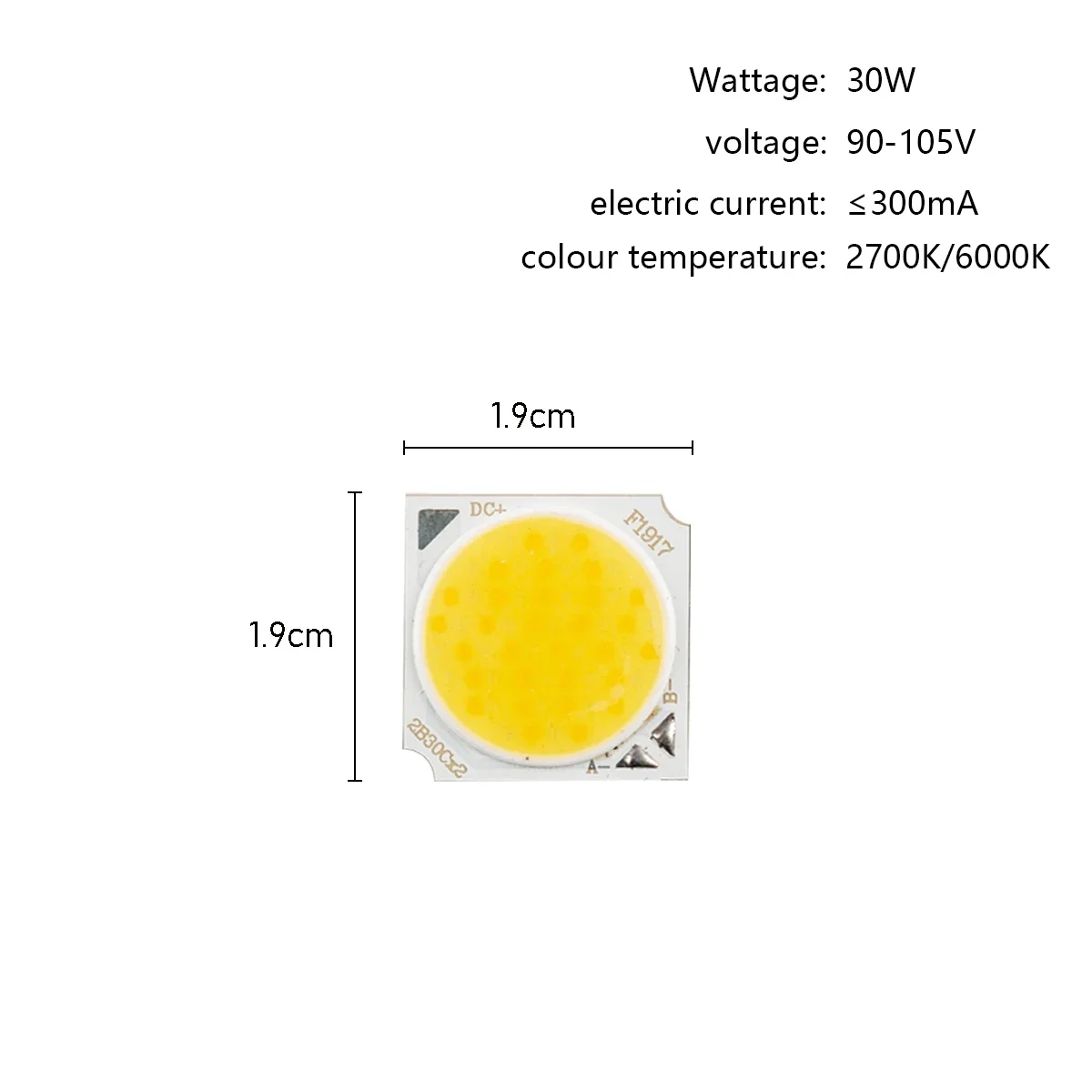 Jasność 12W/18W/24W/30W/36W 6000K+2700K LED COB Light Beads 36-42V 54-63V 72-84V 90-105V 90-96V LED lamp Bead LED Bulb Chip