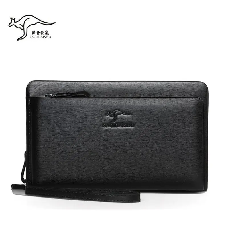 Luxury Designer Business Men Day Clutch High Quality PU Leather Money Pouch Bag Casual Male Cardholder Case Phone Handbag SAC