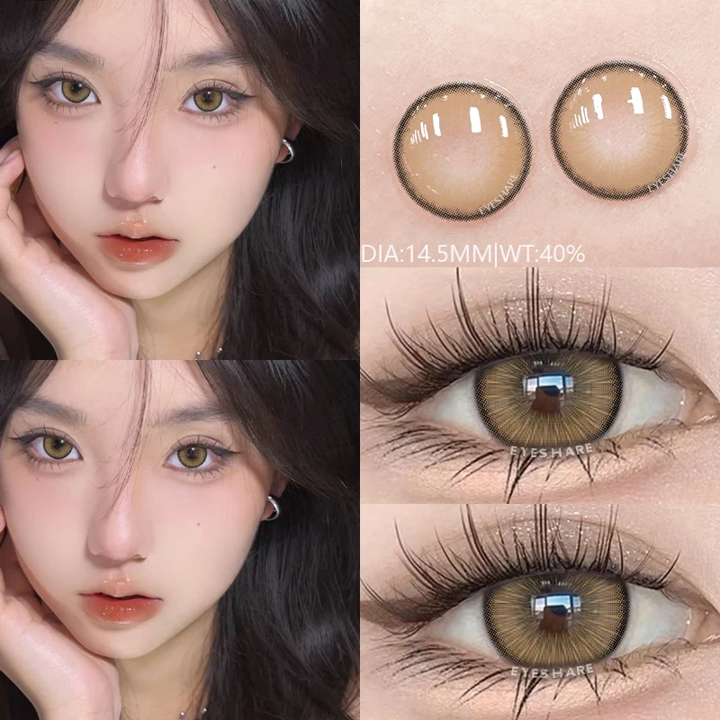 AMARA 1Pair Color Contact Lenses for Eyes Blue Soft Colored Contact Lens Natural Contact Lenses Eye Cosmetic Blue Color Lens