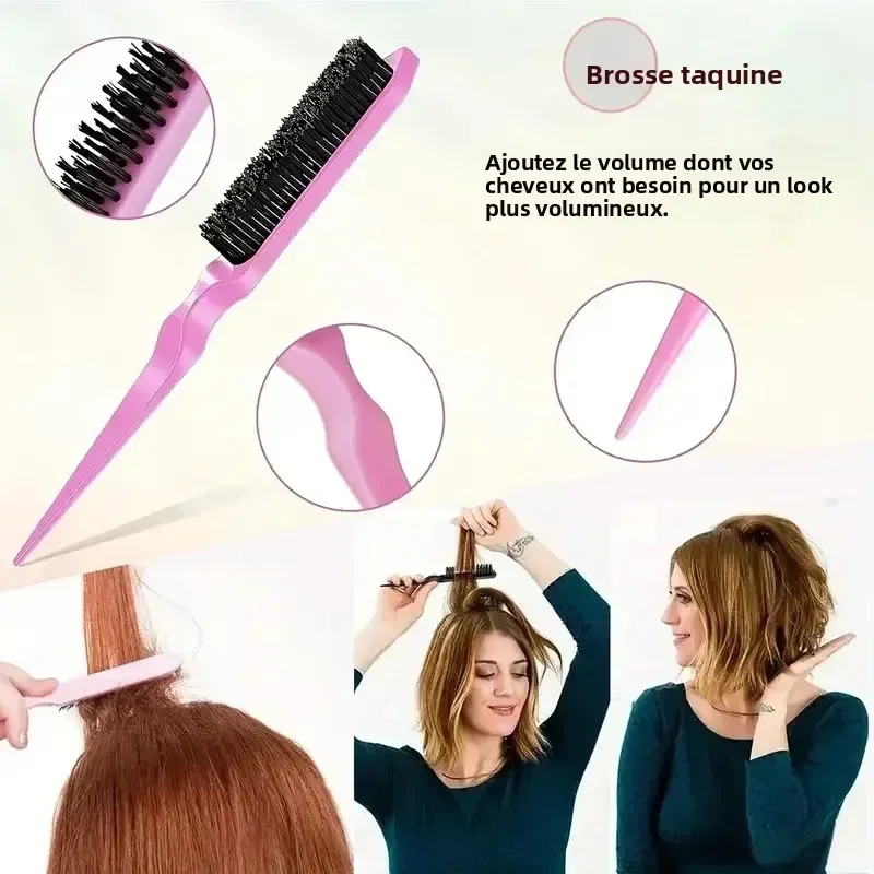 2 in 1 Spray Detangling Hair Brush Built-in Mist Bottle Anti Static Smooth Scalp Massage Comb for Curly Straight Wet Dry Hair