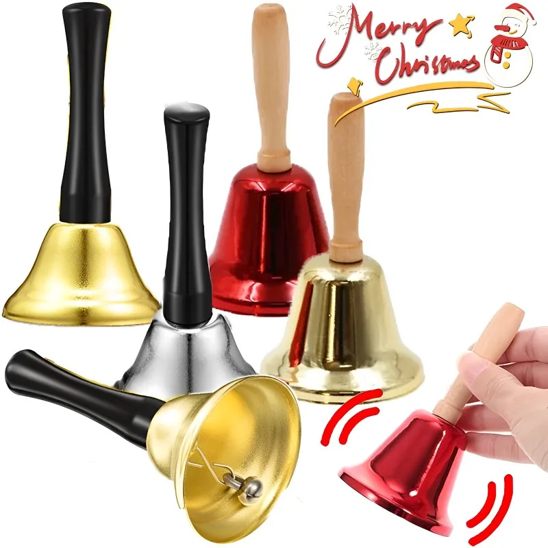 عيد الميلاد اليد جرس الحلي جلجل أجراس ، الذهب مدرسة Handbell ، مطعم دعوة جرس ، لوازم الخدمة ، عيد الميلاد نويل ، السنة الجديدة