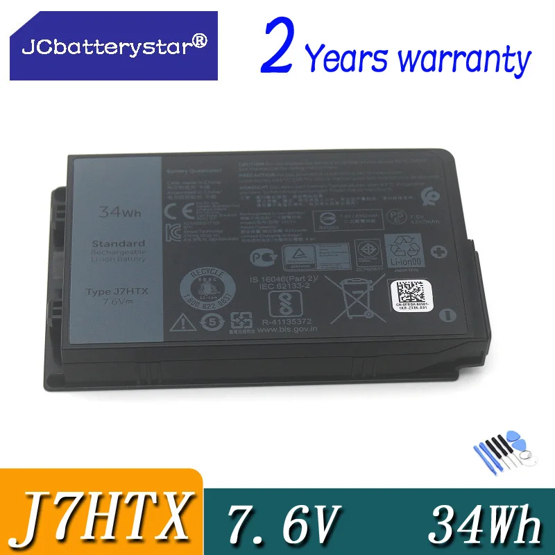 

Батарея для ноутбука JC New 7,4 V 26WH 7xntr 7,6 V 34WH J7HTX 2JT70 для Dell Latitude 12 7202 7212 7220 T03H001 T03H002 02JT70