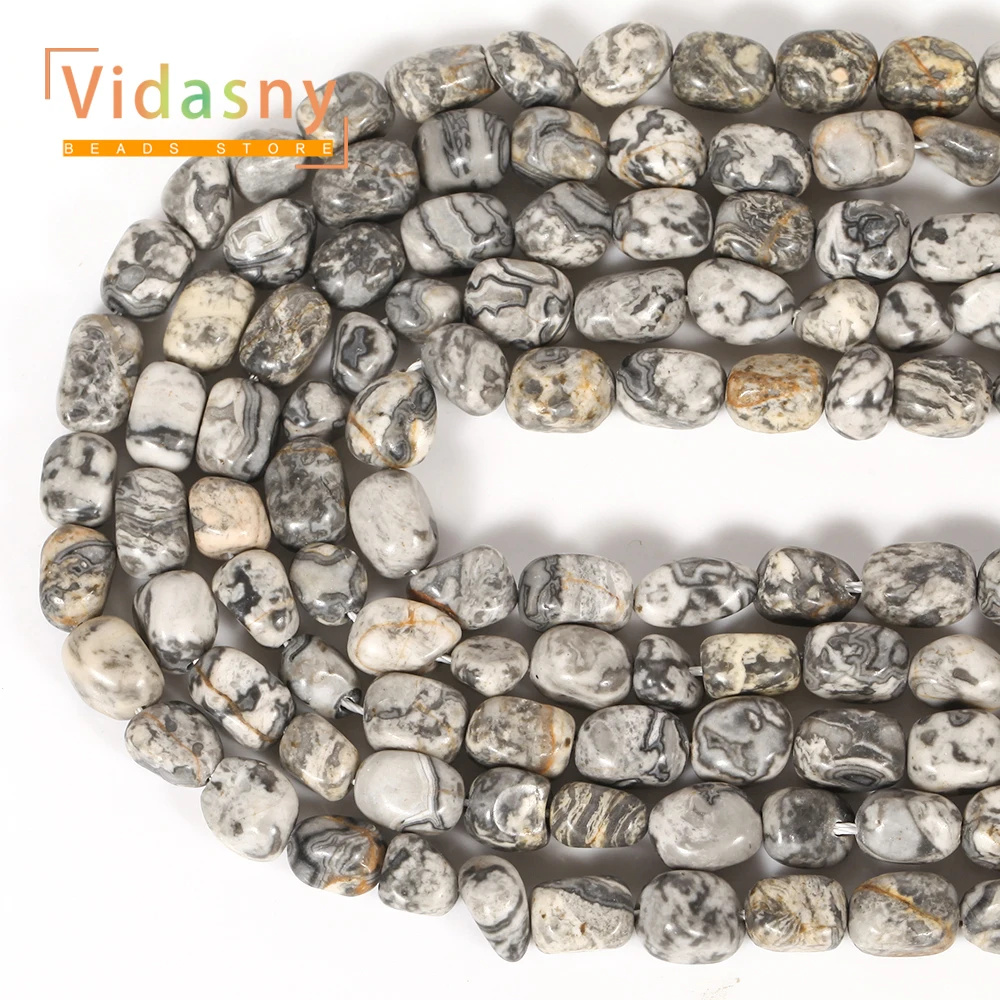 8-10mm Natürliche Lapislazuli-Steinperlen, unregelmäßige ovale lose Perlen für Schmuckherstellung, DIY-Armbänder, Zubehör – Detail 4