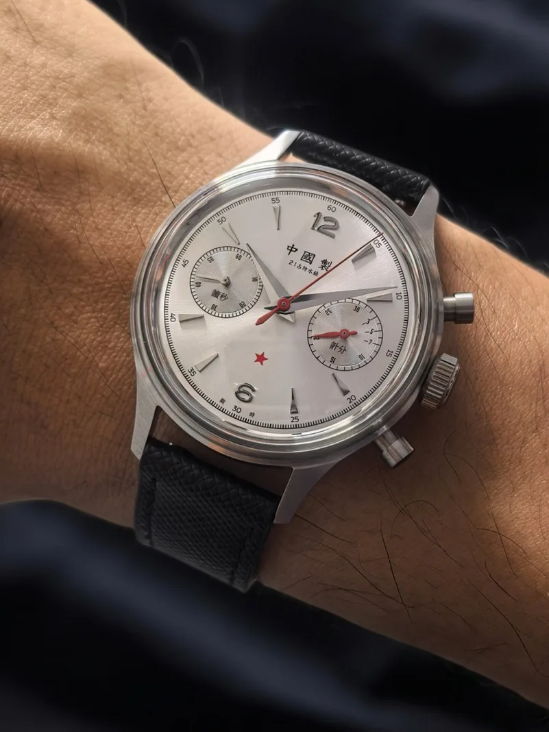 [Cronógrafo Retro Guochao] [Selección de Jugadores] Reloj Luminoso Retro 304, Cronógrafo Mecánico Manual para Hombre