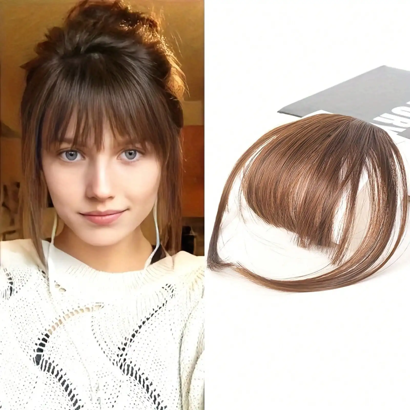 

Synthetic Fake Bangs Wig Fake Bangs Cosplay Clip-In Hair Extension Natural Fake Hair Fringe Women's Piece