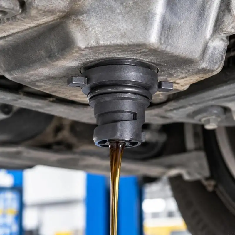 Engine Oil Pan Drain Closure 111116RC2B with Round Flanged Body, Two Opposing Turning Grips, and Integrated Circular Seal X37F