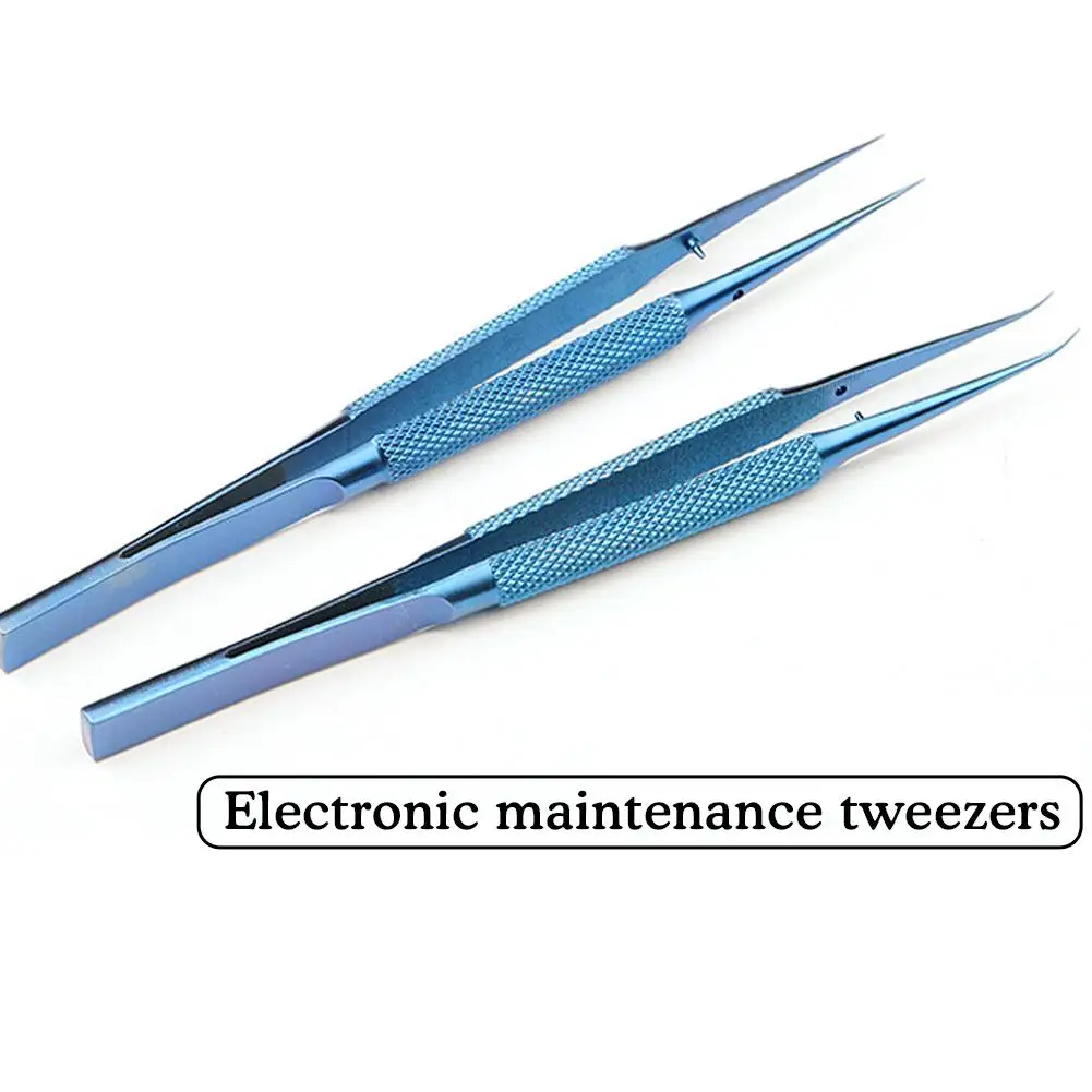 Titanium Alloy Tweezers Repair Tool 14cm 0.15mm Edge Precision Tweezers For Mobile Picking Professional Fingerprint Tweezers