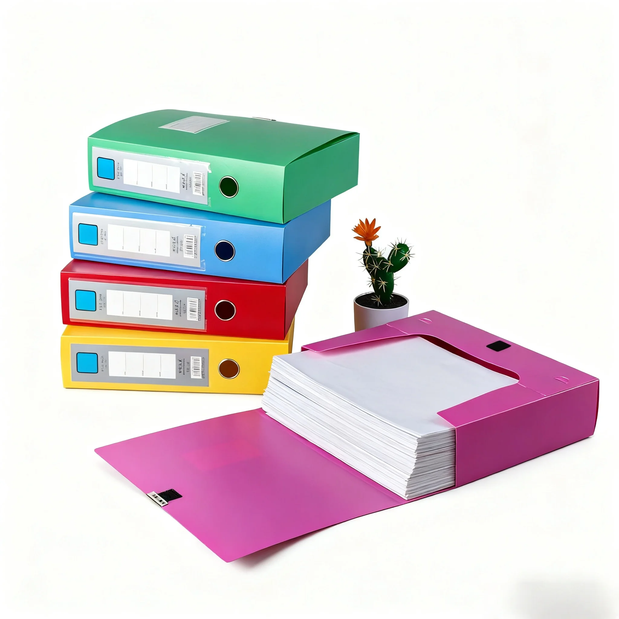 10-Pack Thickened A4 File Boxes, Plastic Document Storage Boxes for Receipts and Office Documents, Durable