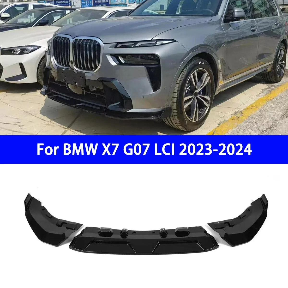 

For Non-destructive Installation of The Front Shovel 3-section Original Car Hole Position of BMW X7 G07 LCI 2023-2024 Model