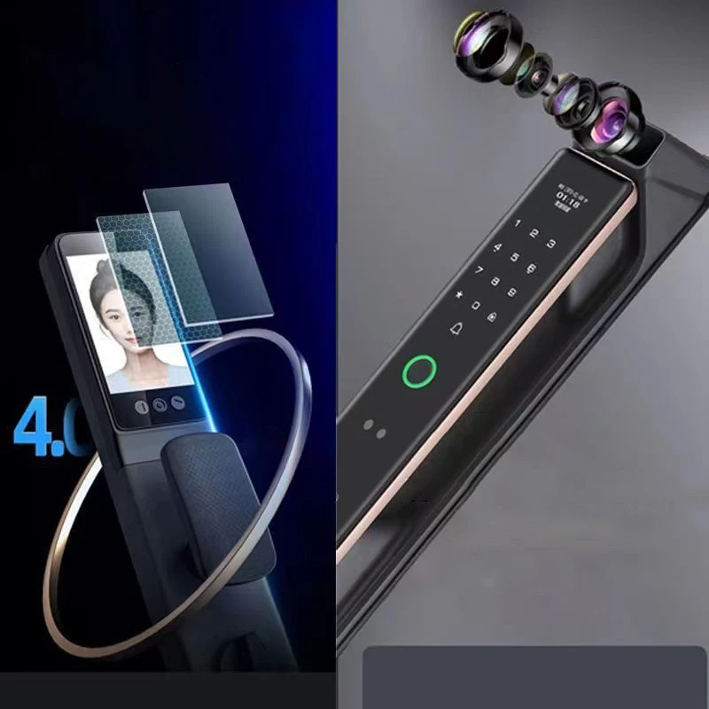 Wifi APP Smart Face Recognition Fingerprint Door Lock Home Automation Digital Password Keypad IC Card Anti-theft Electronic Lock