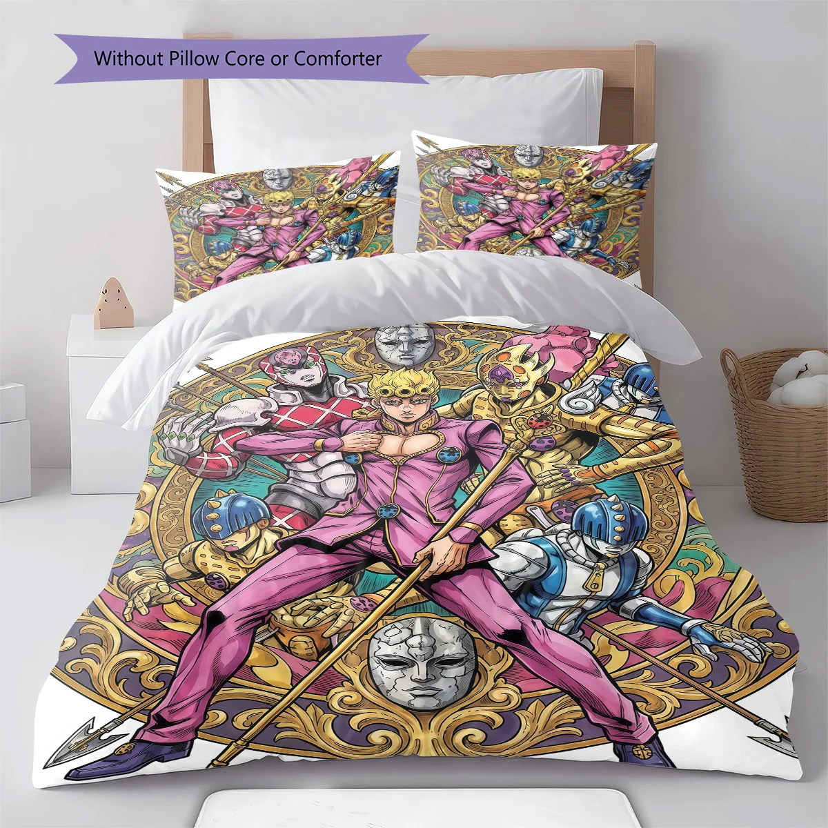 JoJo Anime Bedding Set Duvet Cover Soft Quilt Cover Comforter Cover Bedroom Decorative Home Textile -QJY