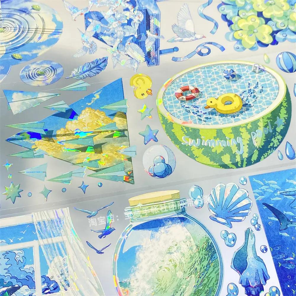 

washi pet tape Journal W49 Selling Summer Shian Studio Antique scrapbook Account Flow Hemp Sticker Gooka