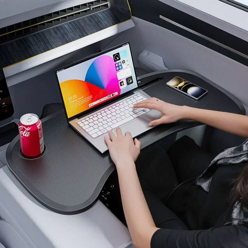 Car Front Seat Folding Table Universal Multifunctional Car Dining Table Portable Car Interior Desk For Eating Working Reading La