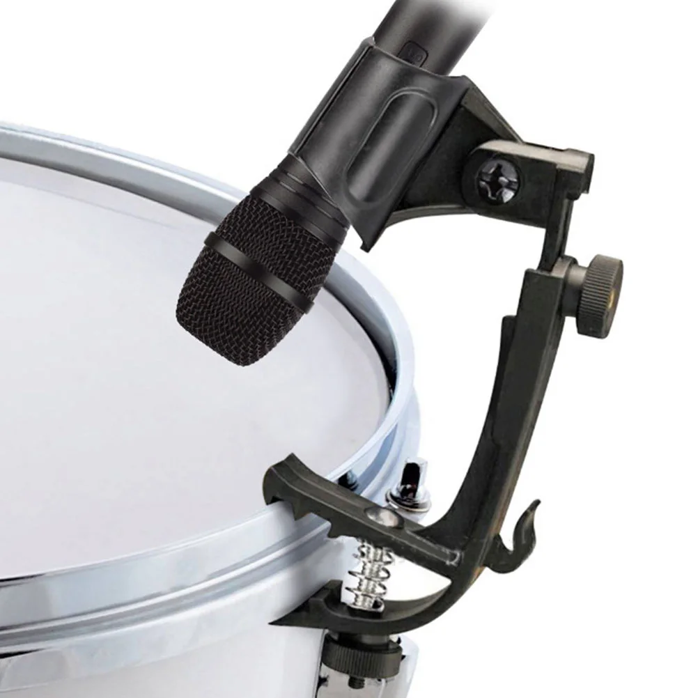 

Drum Mic Clip Black Abs Microphone Holder Adjustable Support For Wireless Mic Plastic Mount Bracket Drum Microphone