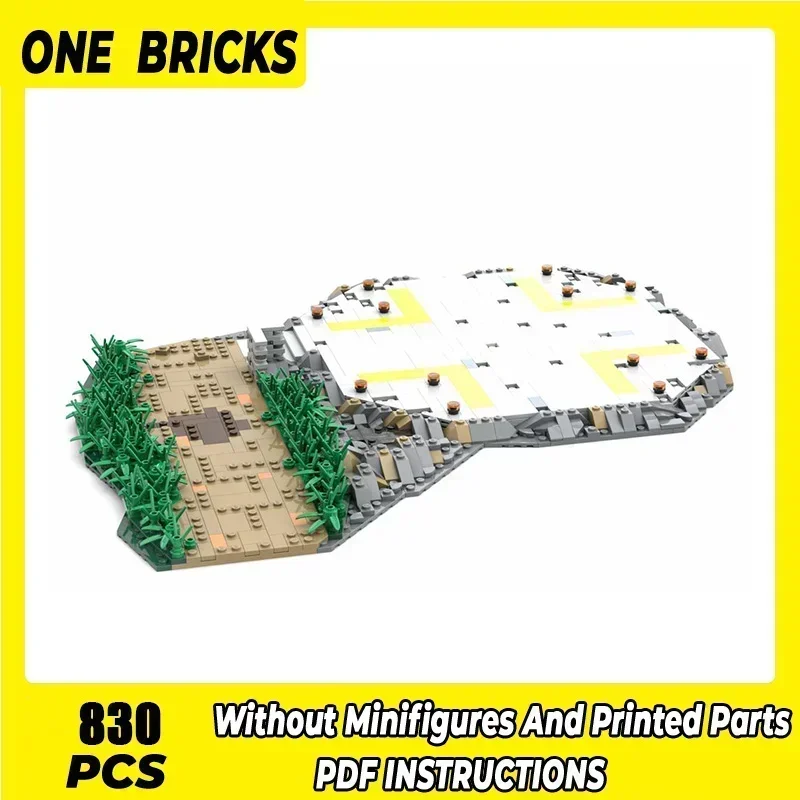 Moc Bouwstenen Militaire Film Model Helikopter Landing Pad Technologie Modulaire Blokken Geschenken Kerst Speelgoed DIY Sets Montage