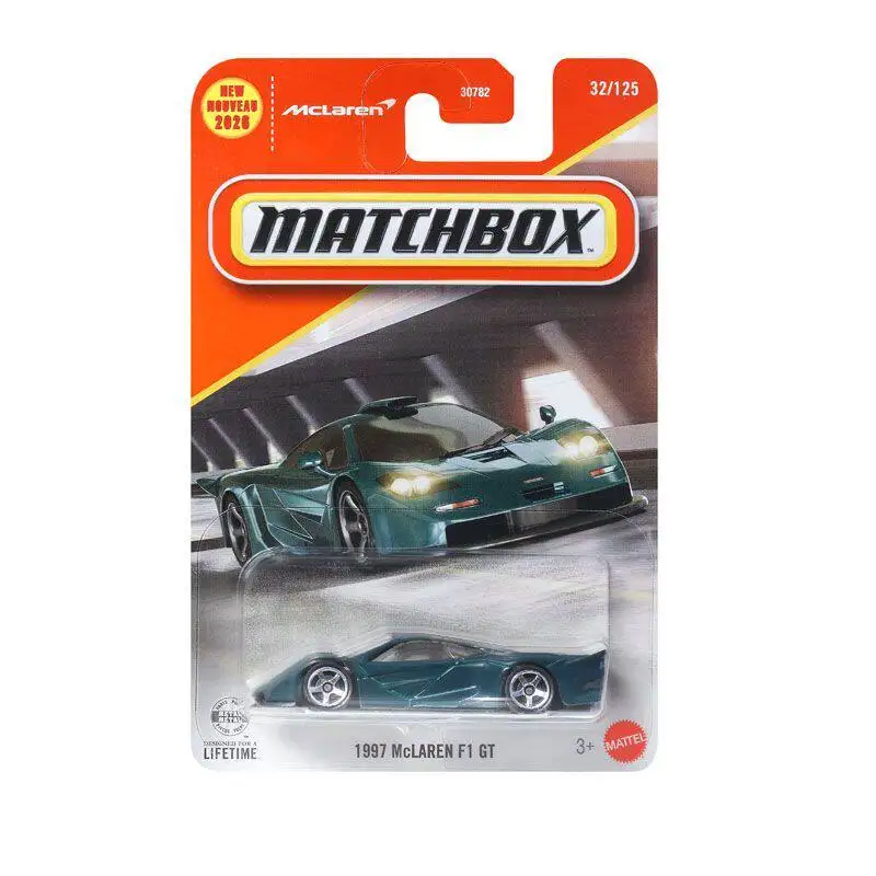 2026F Original Matchbox 30782 Car 1/64 Diecast 1997 Mclaren F1 Gt Mazda Rx-7 Spirit R Model Vehicle Cars Toys Boys Collect Gifts