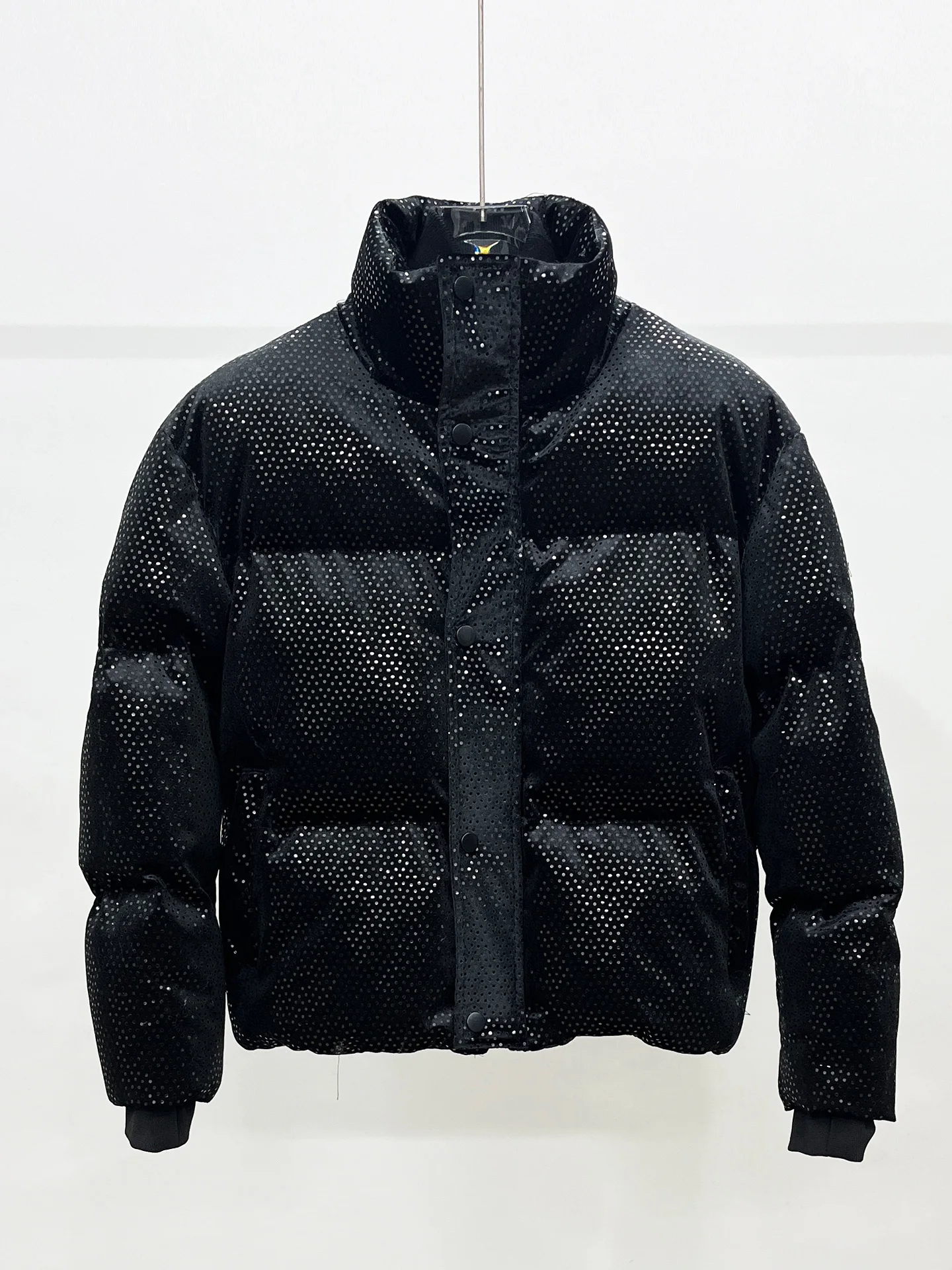 High-End Starry Sky Parkas Men 2025 Winter New Stylish Blingbling Parkas Stand Collar Warm Long Sleeve Handsome Outerwear Coats