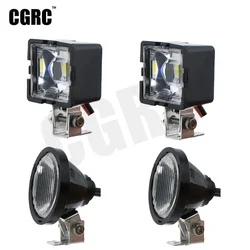 1 Pair RC Model LED Headlights Spotlights For 1/10 RC Crawler Off-road Traxxas TRX4 TRX6 SCX10 90046 RC4WD D90 TF2 RC Truck DIY
