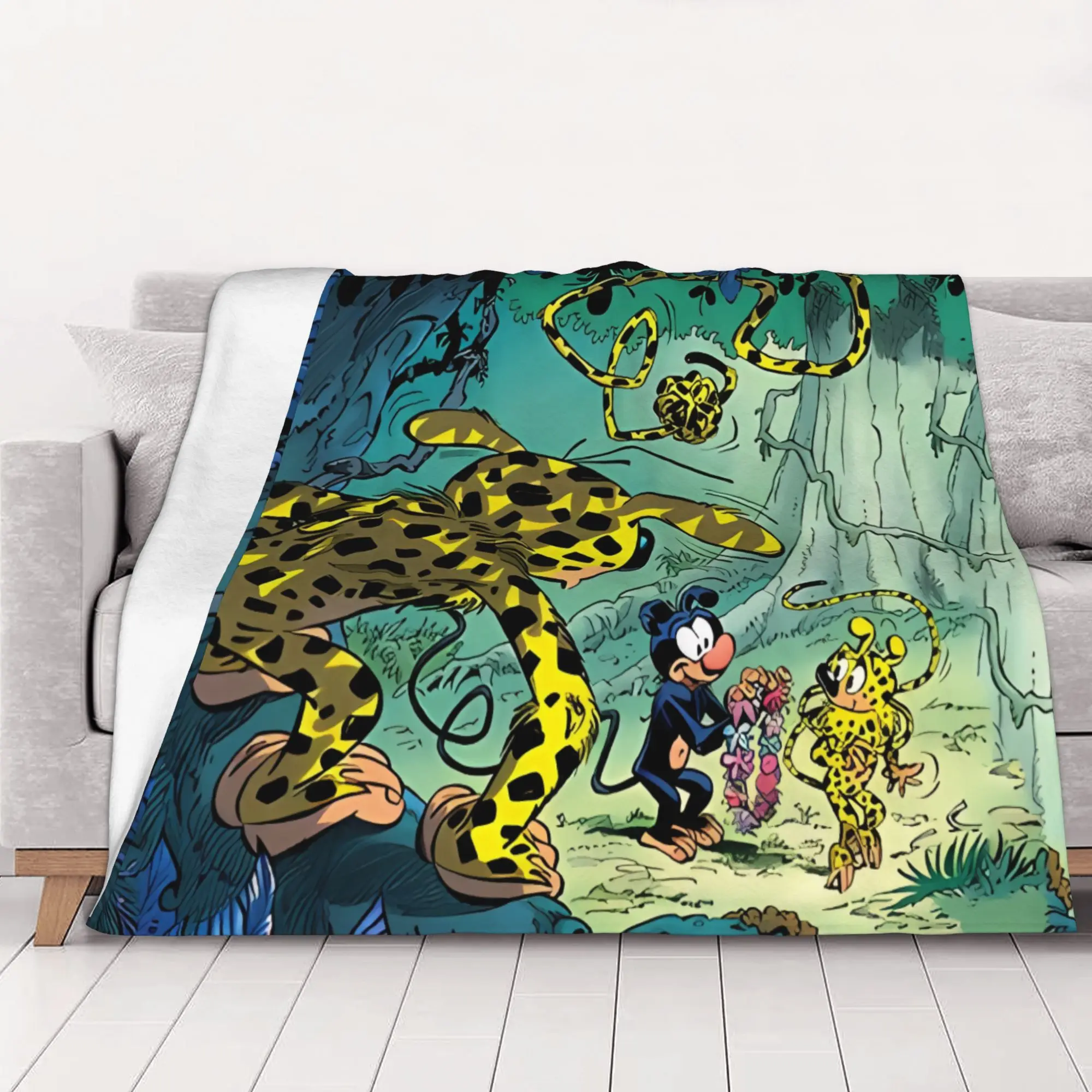 1PC home Cute Room Decor Marsupilami Spying On Blanket Throw Blanket Marsupilami Novelty Warm Blanket All Season