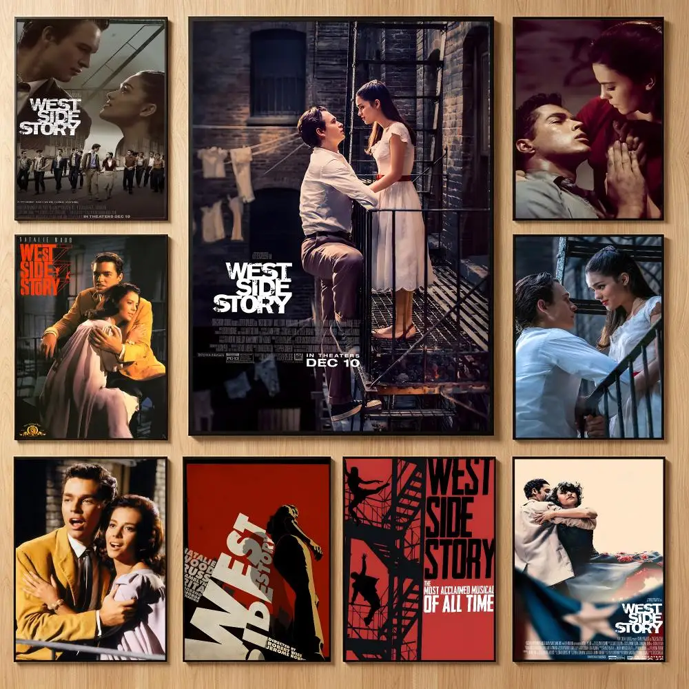 Broadway Musical W-West Side Story Poster Classic Self-Adhesive PP Wall Sticker for Living Room Bar Decor Gift