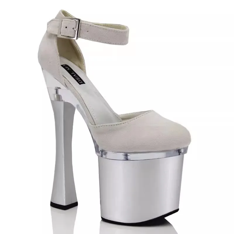 New PU Sexy Exotic Pole Dancing Shoes Summer Women Sandals 18CM High Heels Buckle Strap Size 34-46 MA018